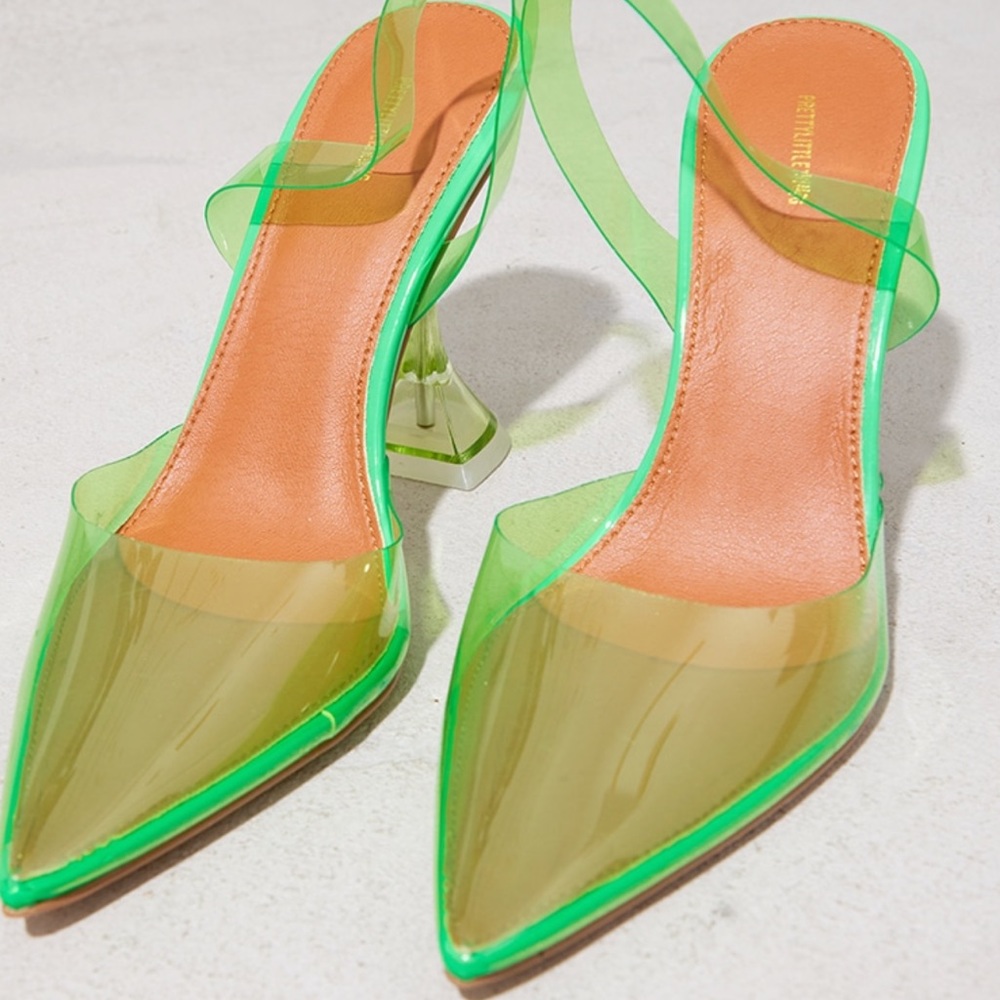 Green Slingback Heels